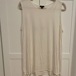 J.Jill Wearever Cream Rayon Tunic Tank Size Large